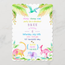 Girl Dinosaur party in pastels