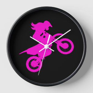 Girl Dirt Bike   Clock