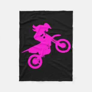 Girl Dirt Bike Fleece Blanket