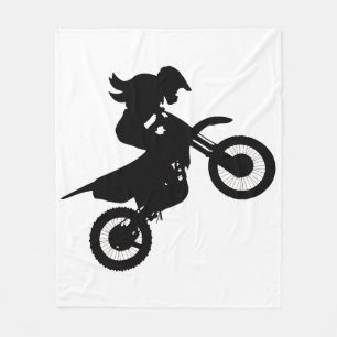 Girl Dirt Bike Fleece Blanket