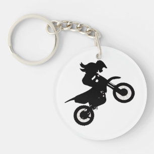 Girl Dirt Bike Key Ring