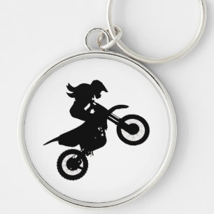 Girl Dirt Bike Key Ring