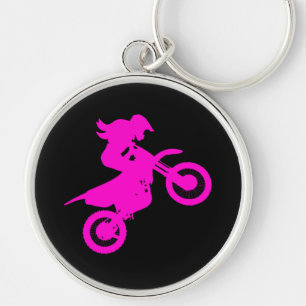 Girl Dirt Bike Key Ring