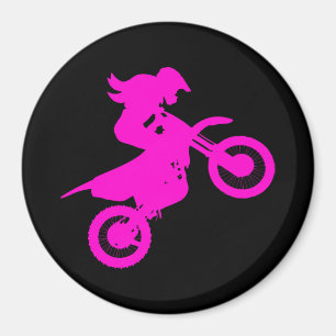 Girl Dirt Bike Magnet