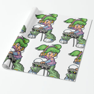 Girl DJ Wrapping Paper