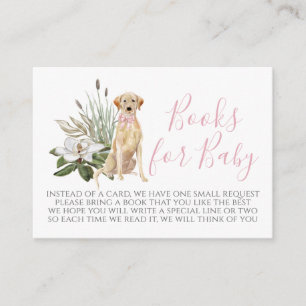 Girl Dog Baby Shower Book Request Card