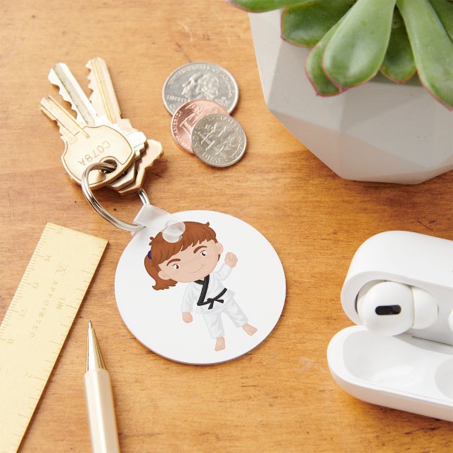 Girl Doing Karate Keychain (Creator Uploaded)