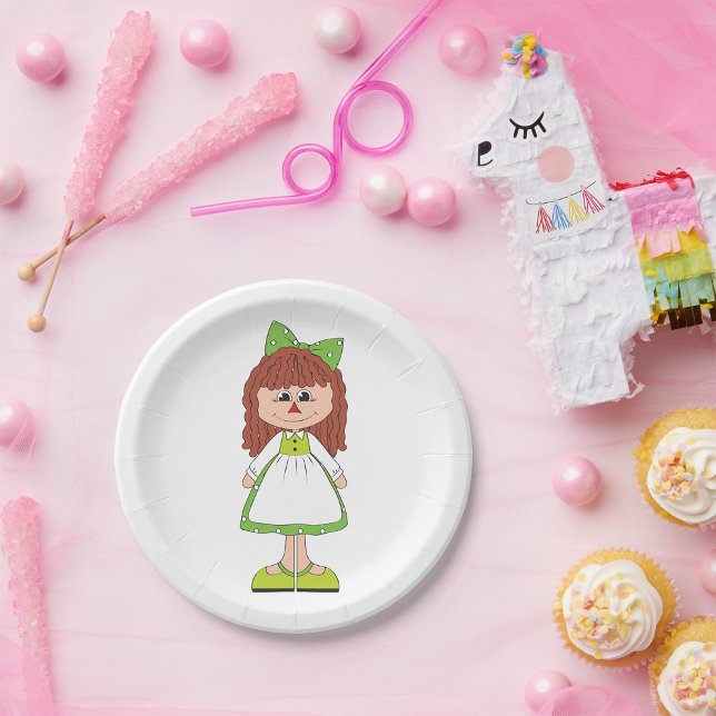 Girl Doll Paper Plates (Creator Uploaded)
