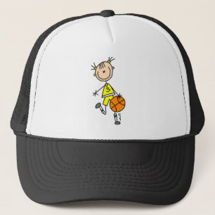 Girl Dribbling Basketball Tshirts and Gifts Trucker Hat