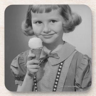 Girl Eating Ice Cream Coaster