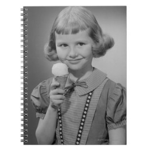 Girl Eating Ice Cream Notebook