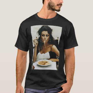 Girl Eating Spaghetti - Sophia Loren T-Shirt