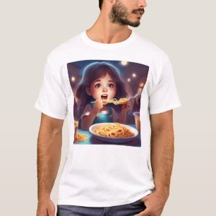 Girl eating spaghetti T-Shirt