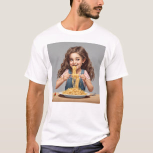 Girl eating spaghetti T-Shirt