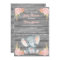 Girl Elephant Baby Shower Invitation