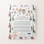 Girl Elf | Kids Christmas Elf Goodbye Letter Jigsaw Puzzle<br><div class="desc">Make this holiday tradition with your kids a bit more fun with this cute "Goodbye from your Elf" Letter on a unique puzzle your kids will love. Add your choice of personalisation. They'll make the experience fun, and you'll have a wonderful keepsake for years to come. Add your custom wording...</div>