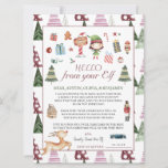 Girl Elf | Kids Christmas Elf Hello Letter<br><div class="desc">Make this holiday tradition with your kids a bit more fun with this cute "Hello from your Elf" Letter. Add your choice of personalisation. They'll make the experience fun and you'll have a wonderful keepsake for years to come. Add your custom wording to this design by using the "Edit this...</div>