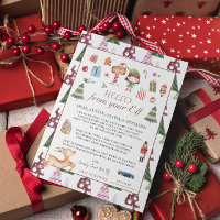 Girl Elf | Kids Christmas Elf Hello Letter Card