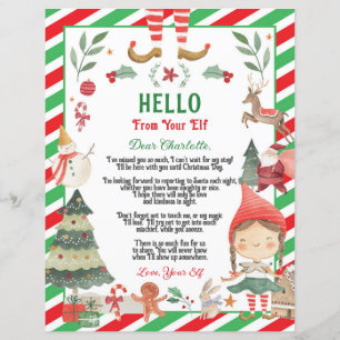 Girl Elf Return Arrival Christmas Letter from Elf