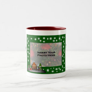 Girl Elf Scene Christmas Photo Mug