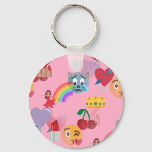 girl emoji key ring (Front)