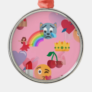 girl emoji metal ornament