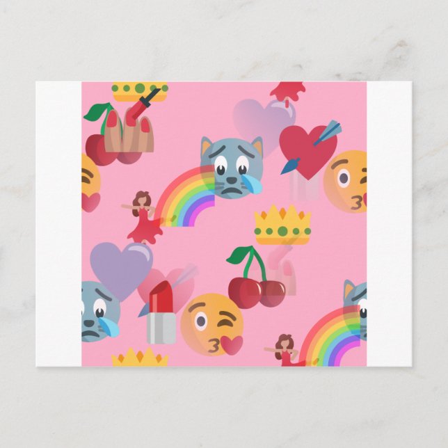 girl emoji postcard (Front)