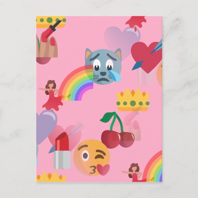 girl emoji postcard (Front)