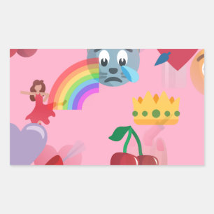 girl emoji rectangular sticker