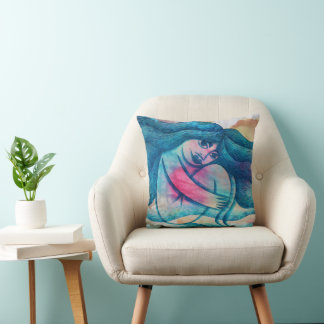 Girl enjoying the moment 3 cushion