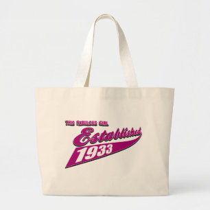 Girl Established 80 Large Tote Bag