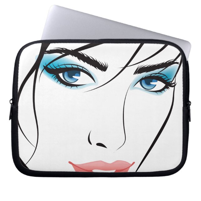 Girl Face Laptop Case (Front)