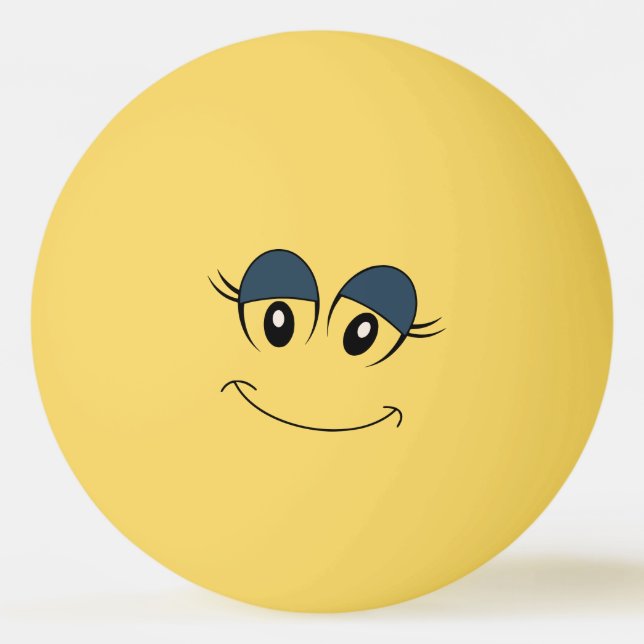 Girl Face Ping Pong Ball (Front)
