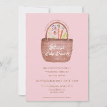 Girl Farmer's Market Baby Shower Invitation