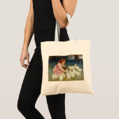 Girl feeding Rabbits Tote Bag (Front (Product))