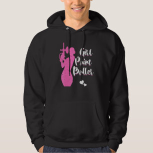Girl Female Paintballer Player Paintball Shooting Hoodie