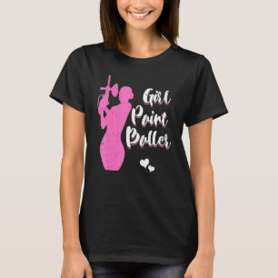 Girl Female Paintballer Player Paintball Shooting  T-Shirt