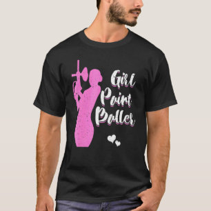 Girl Female Paintballer Player Paintball Shooting T-Shirt