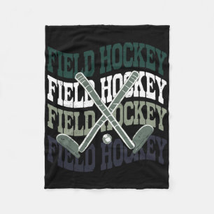 Girl Field Hockey Shirt Teen Youth Cute Sister Mom Fleece Blanket