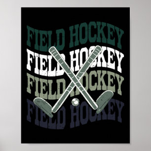 Girl Field Hockey Shirt Teen Youth Cute Sister Mom Poster