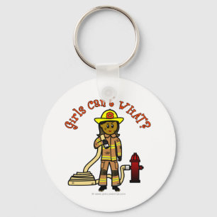 Girl Firefighter Key Ring