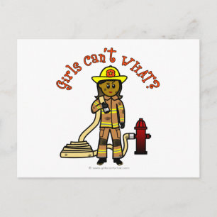Girl Firefighter Postcard