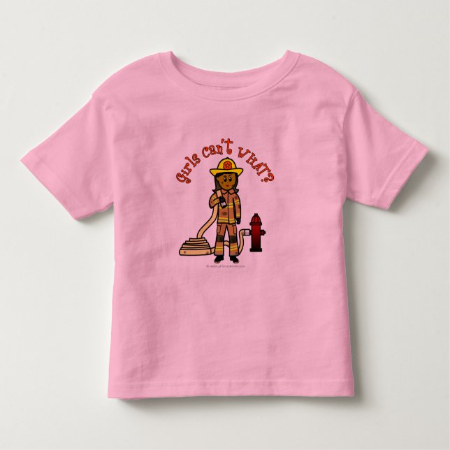 Girl Firefighter Toddler T-Shirt (Front)