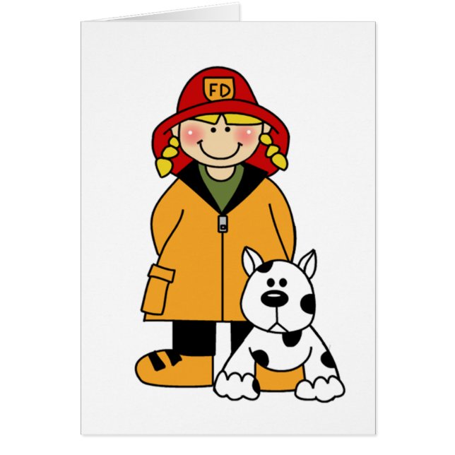 Girl Firefighter with Dalmation (Front)