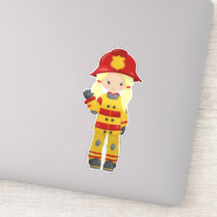Girl Fireman, Female Firefighter, Blonde Hair
