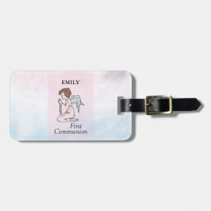 Girl, First Communion Angel Luggage Tag