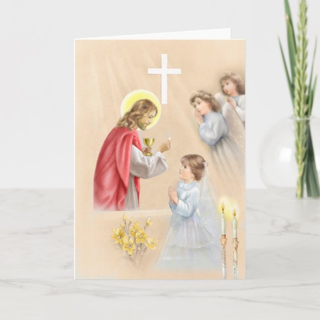Girl first communion card (Front)