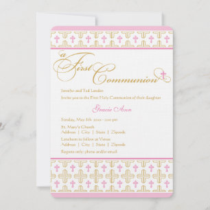 Girl First Communion Invitation
