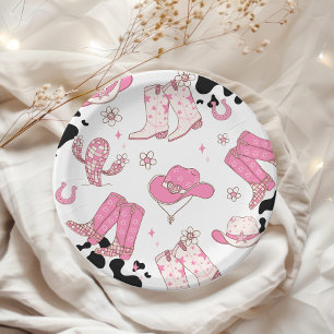 Girl First Rodeo Cowgirl birthday party Paper Plate