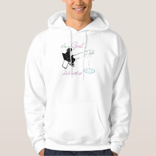 Girl Fishing Deal with it Fishing Gear Hoodie